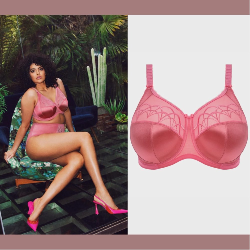NWT $62‎ Elomi [ 34K US ] Cate Underwired Bra in Desert Rose Pink